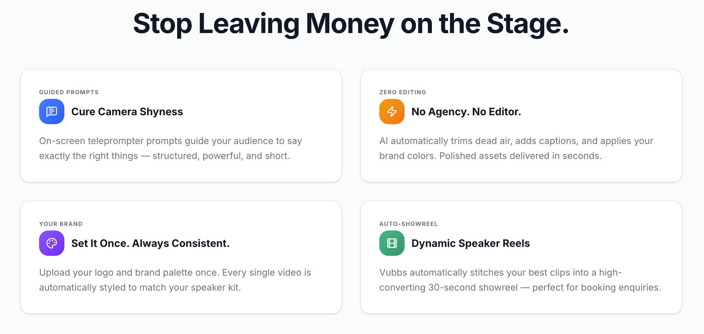 Vubbs — Simple Video Testimonials gallery image