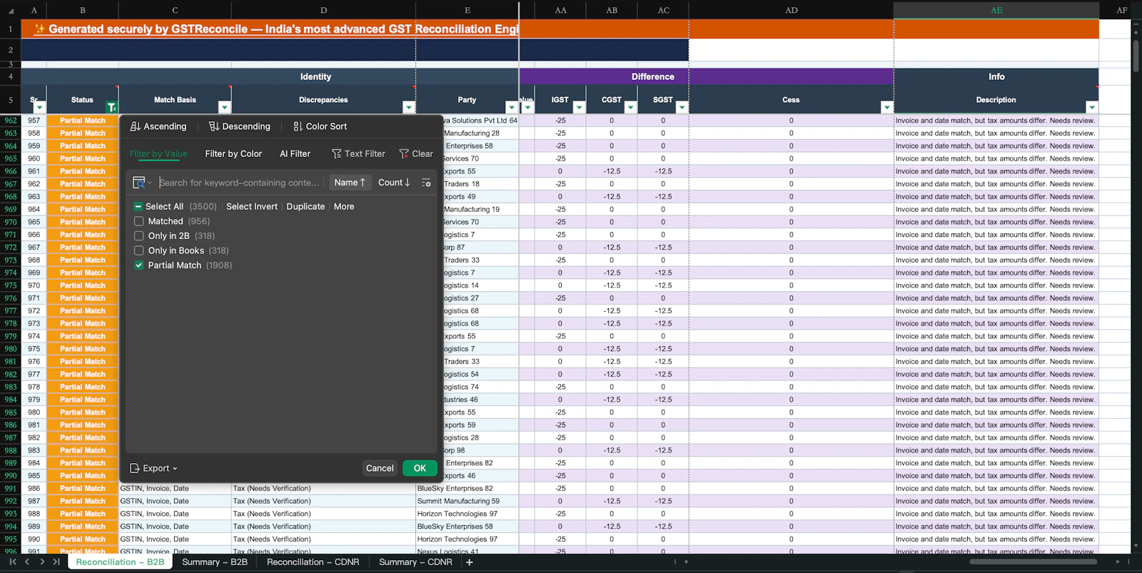 GST Reconcile screenshot 8