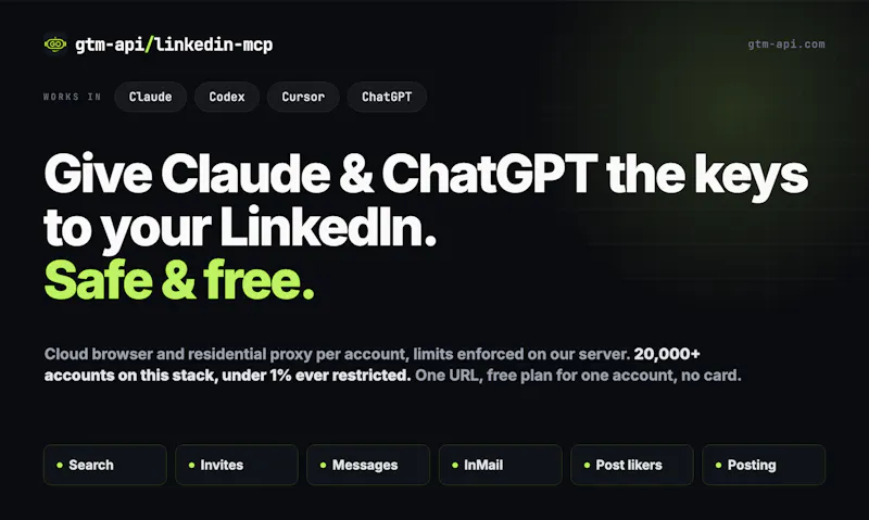 gtm-api.com: Safe LinkedIn MCP screenshot 2