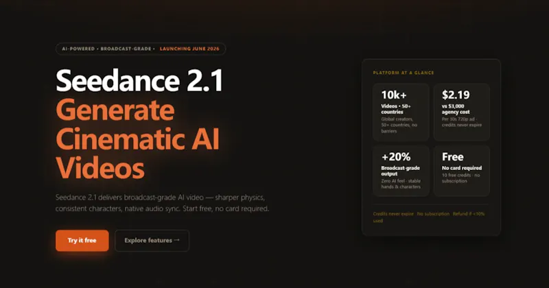 Seedance 2.1 screenshot 1