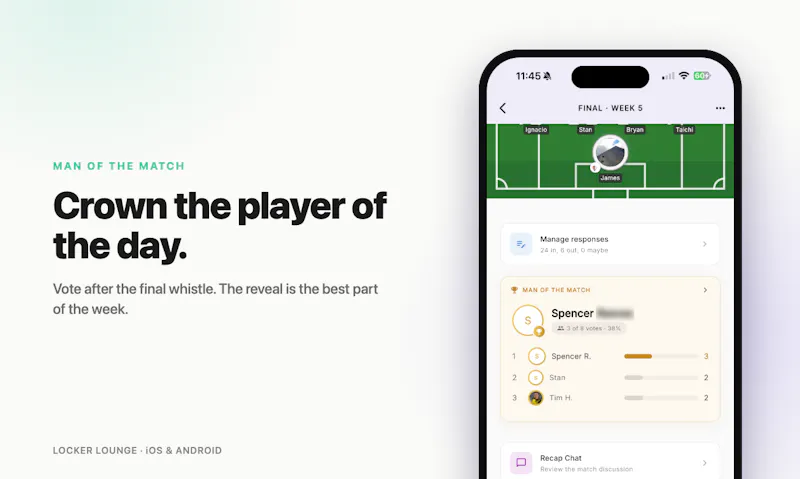 Locker Lounge — Pickup Soccer, Sorted screenshot 4