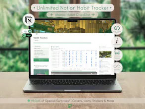 Unlimited Notion Habit Tracker Template gallery image