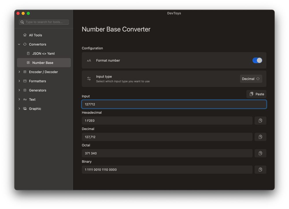 DevToys For mac gallery image