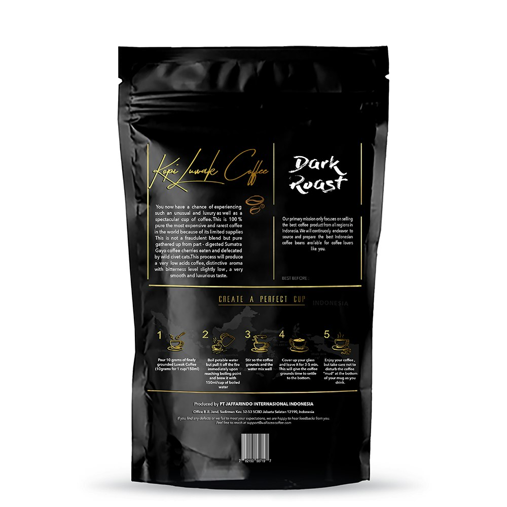 KOPI LUWAK COFFEE (GROUND COFFEE BEANS) media 2