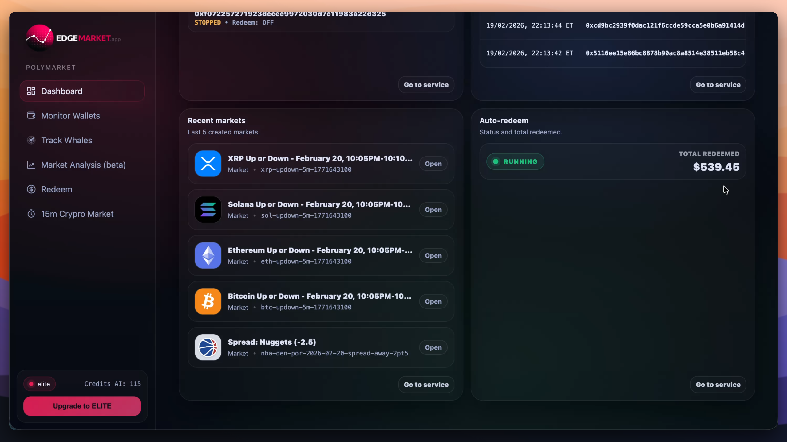 Track wallets and whales on Polymarket gallery image