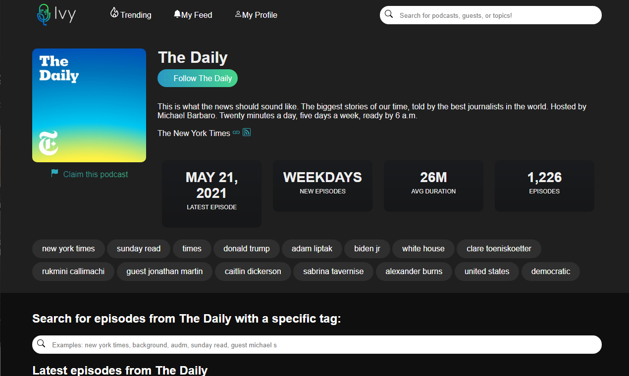 Ivy Podcast Discovery gallery image