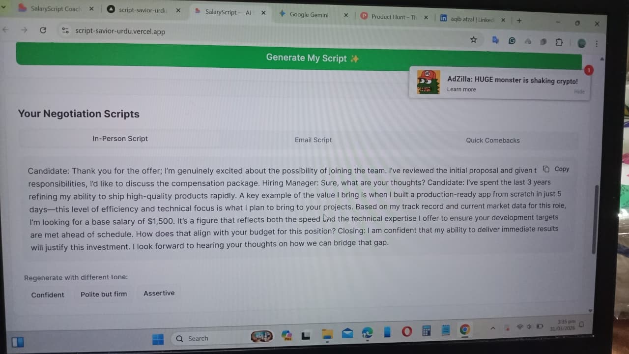 Salary Script Coach gallery image