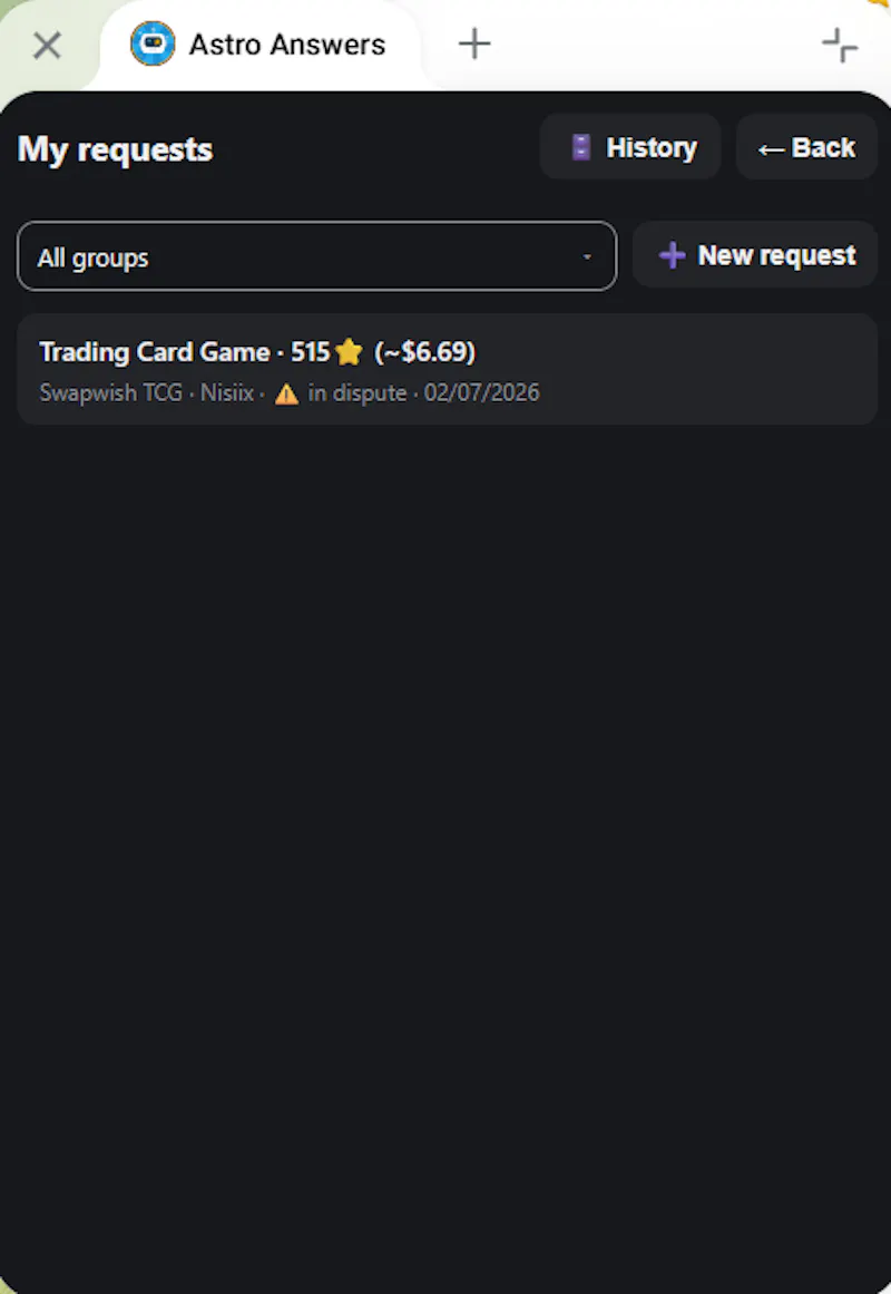 Astro Answers - Paid Q&A for TG groups screenshot 4