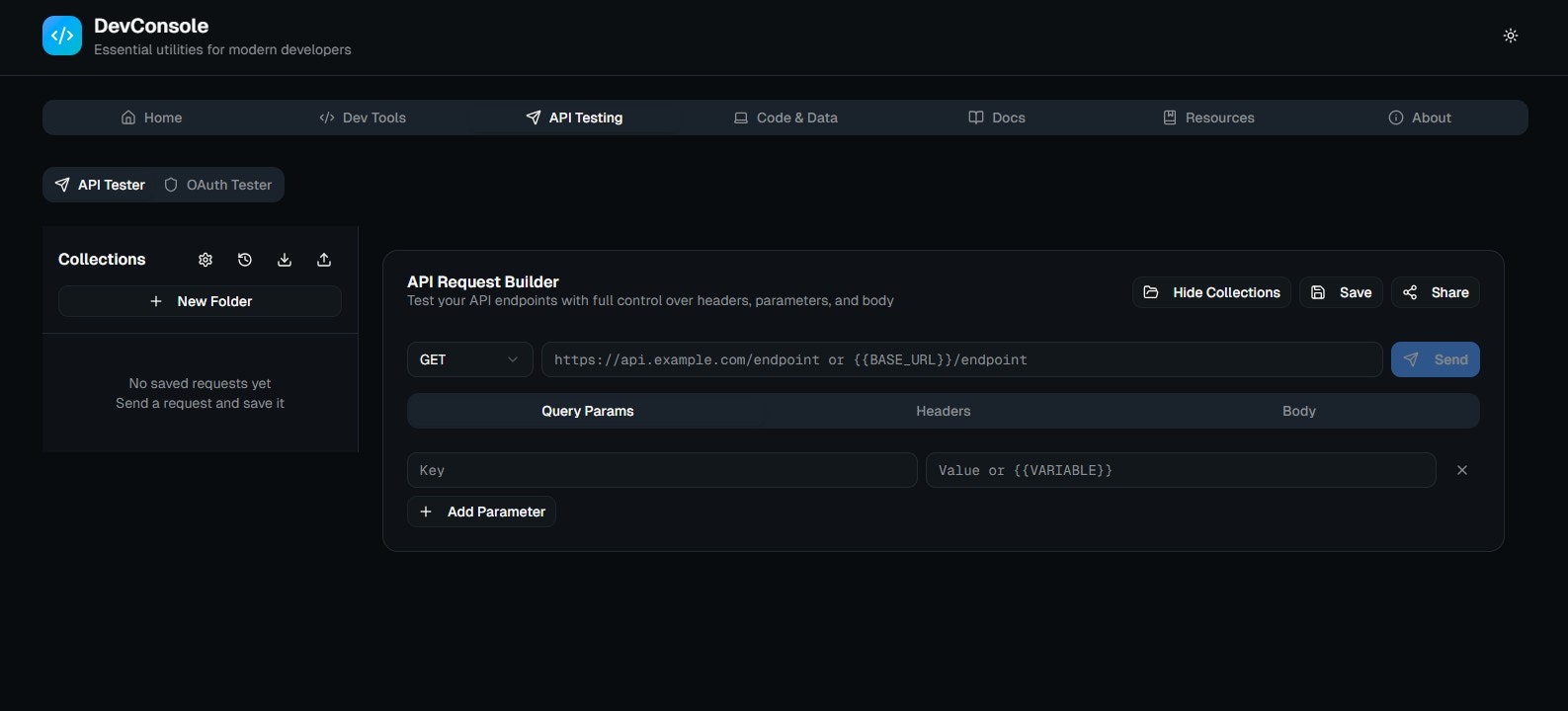 DevConsole gallery image