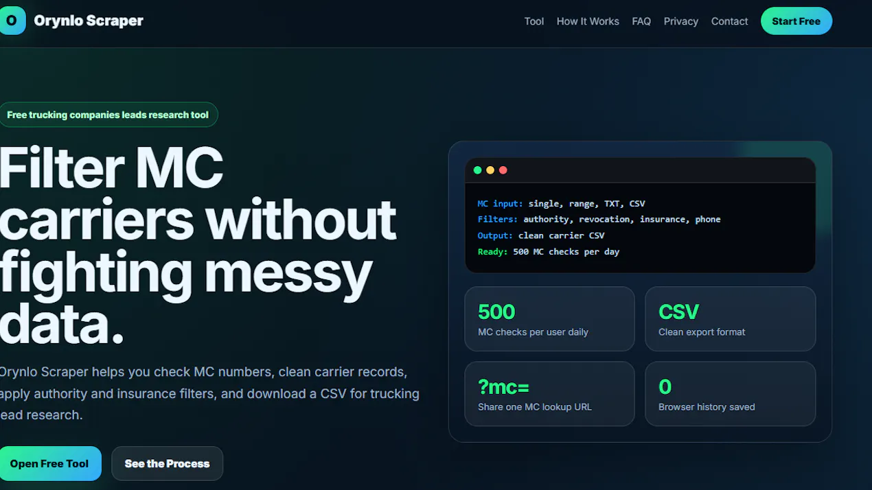 Orynlo Scraper product