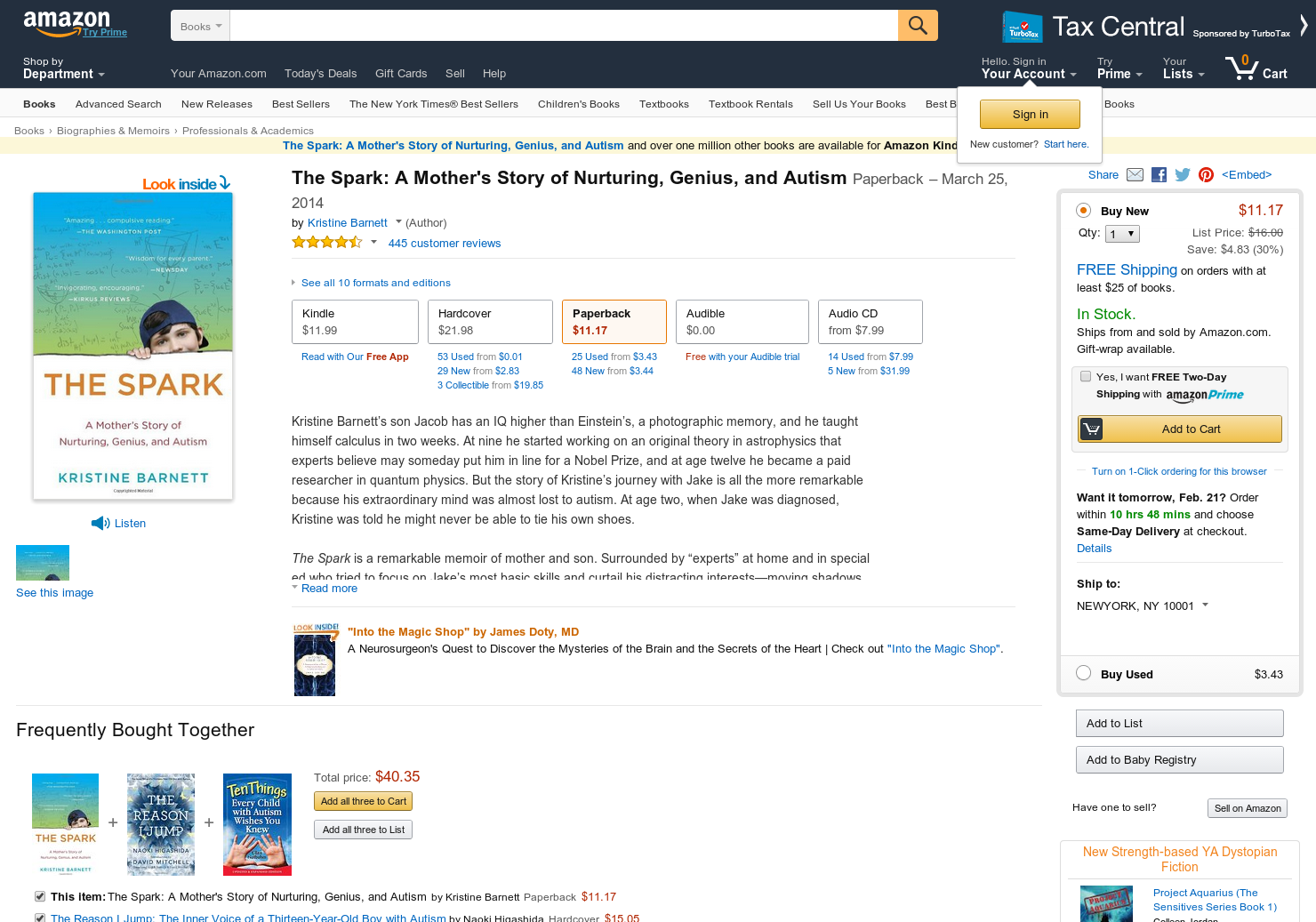 The Spark: A Mother's Story of Nurturing, Genius, and Autism gallery image