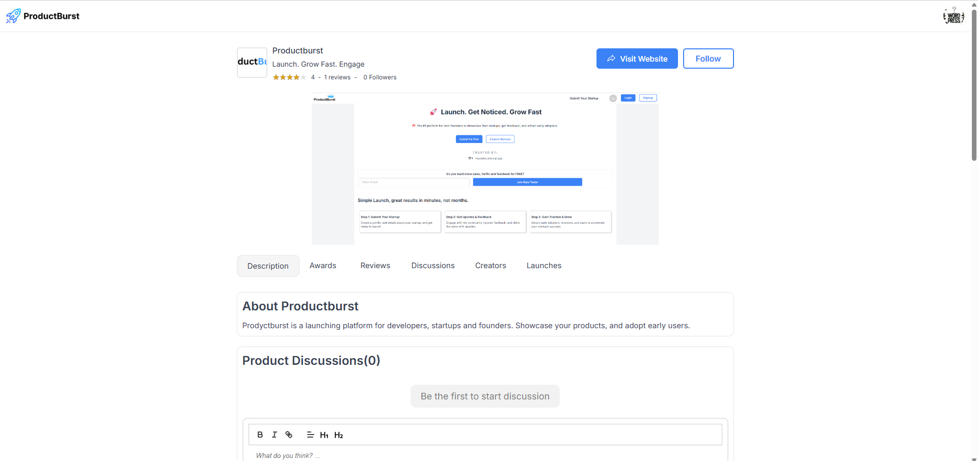 Média Producteur Brunst - Lancement de produit.Obtenez des commentaires.Grandir rapidement 2