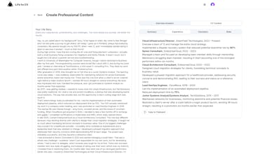 Life to CV gallery image