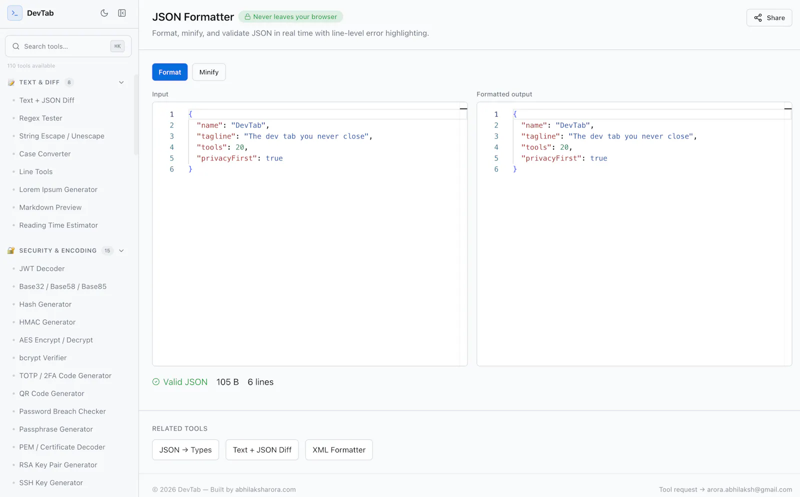 DevTab screenshot 3
