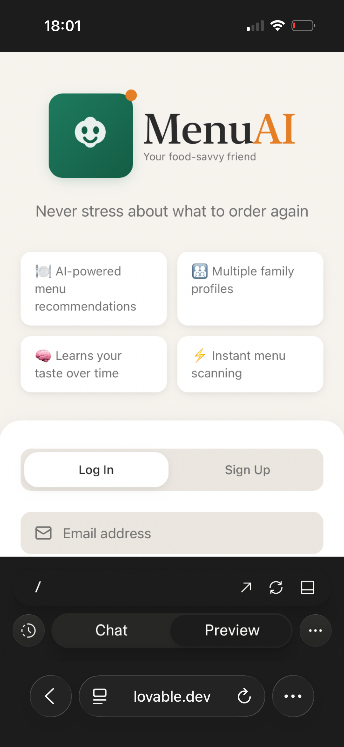 Menu AI - Product Hunt launch logo and brand identity