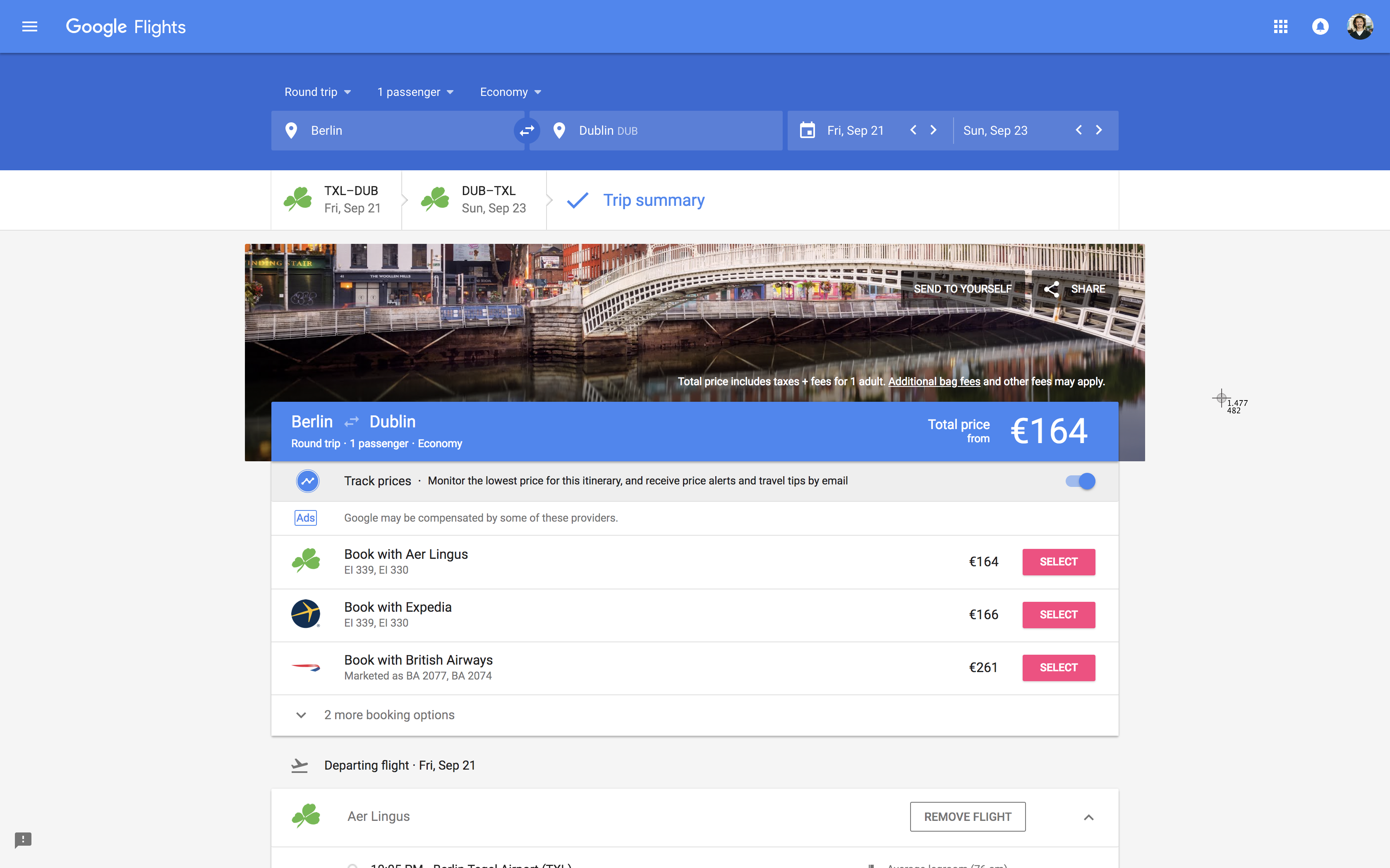 Google Flights 2.0 gallery image