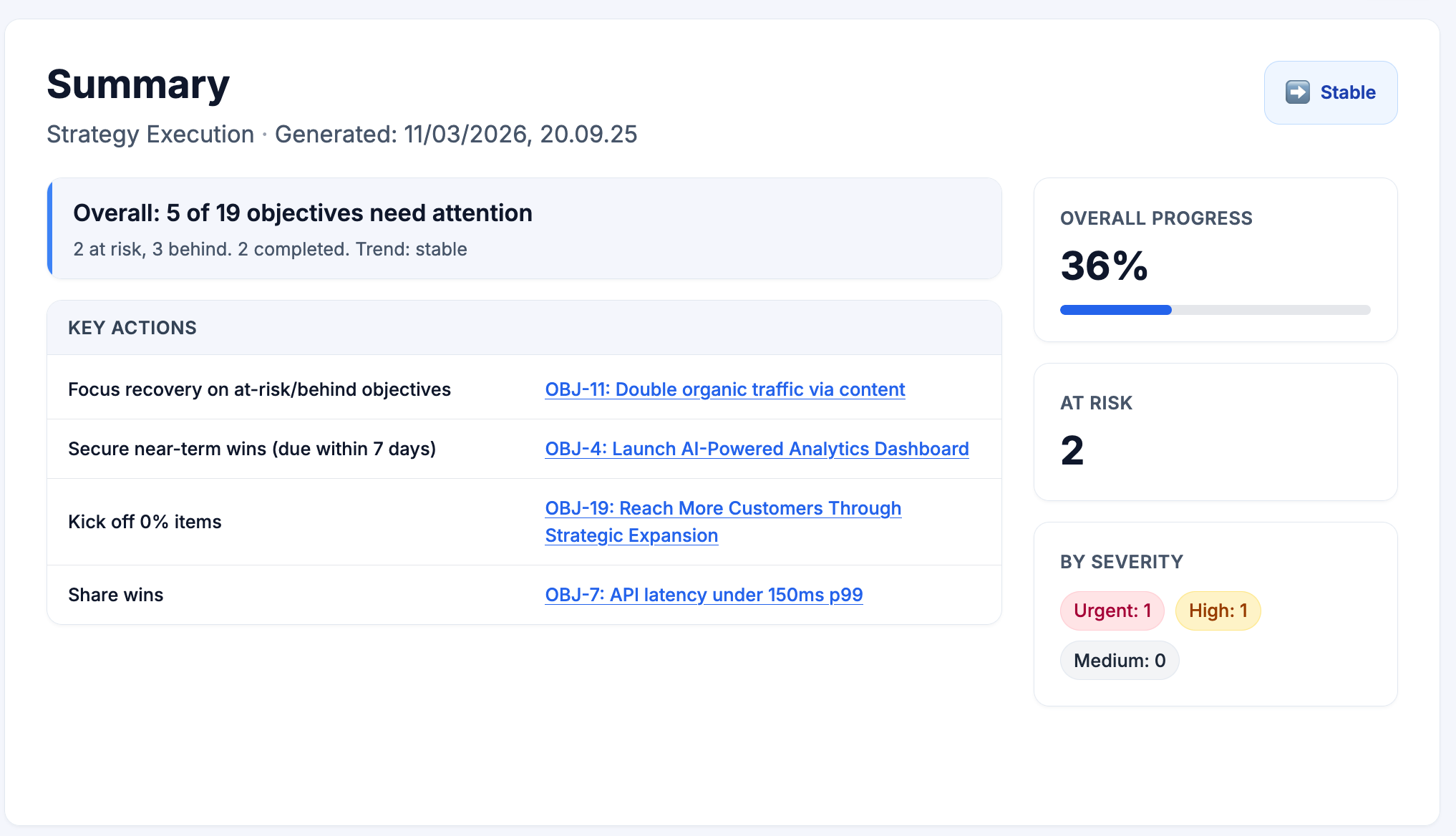 Northstar OKR gallery image