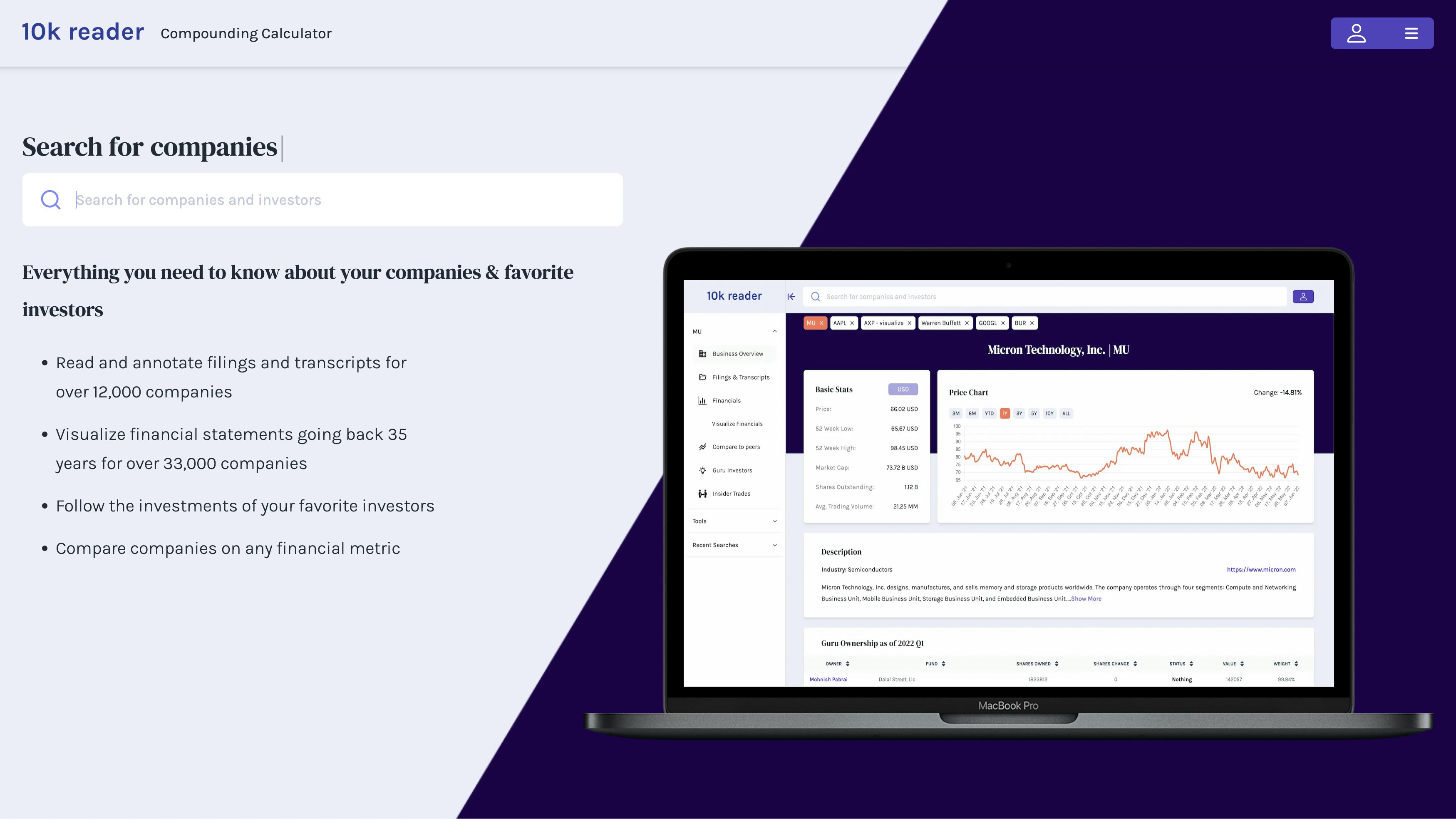 وسائط 10kreader - دراسة الشركات والتعلم من المستثمرين الآخرين 1