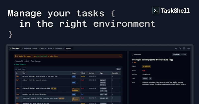 TaskShell screenshot 1