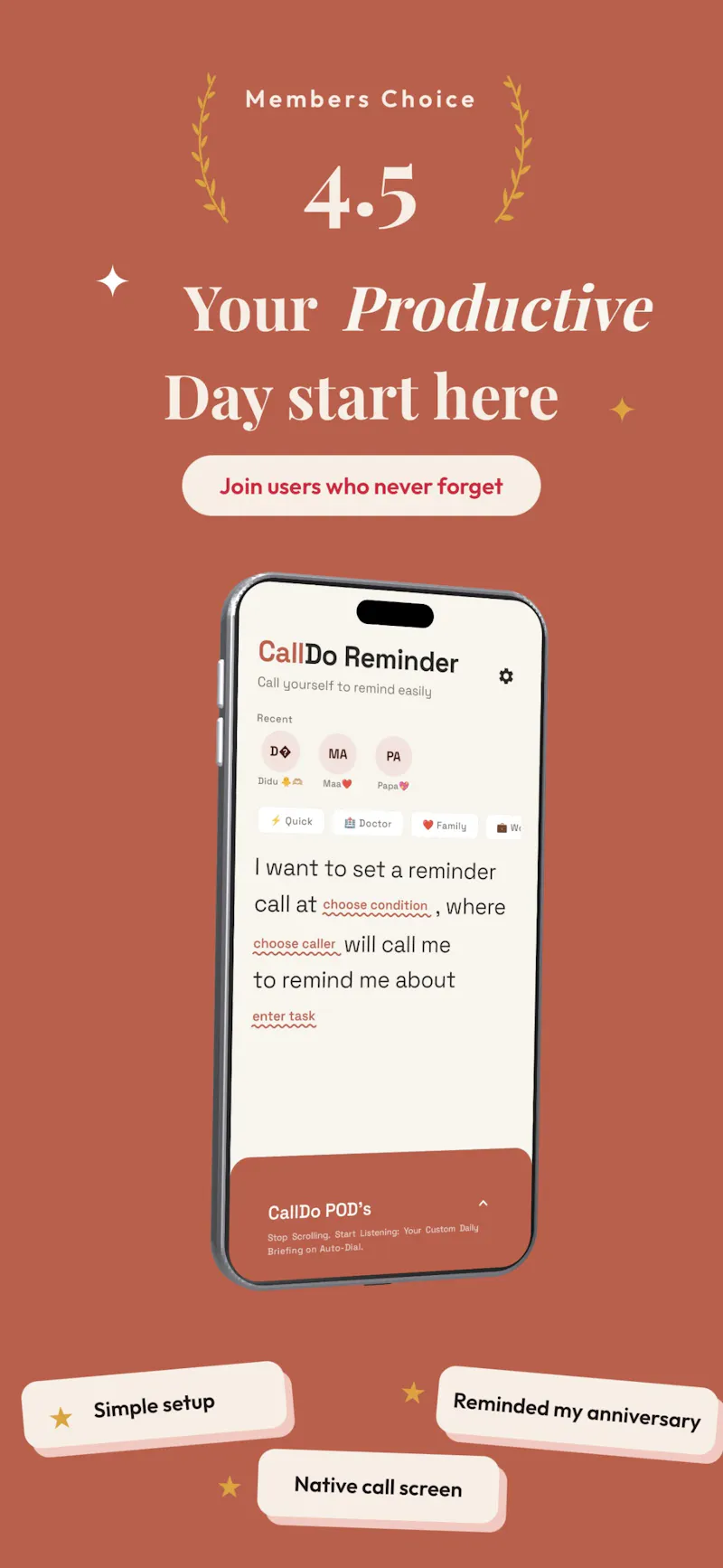 CallDO: Voice Call Reminder screenshot 2