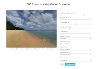 360° Photo to Video Online Converter gallery image