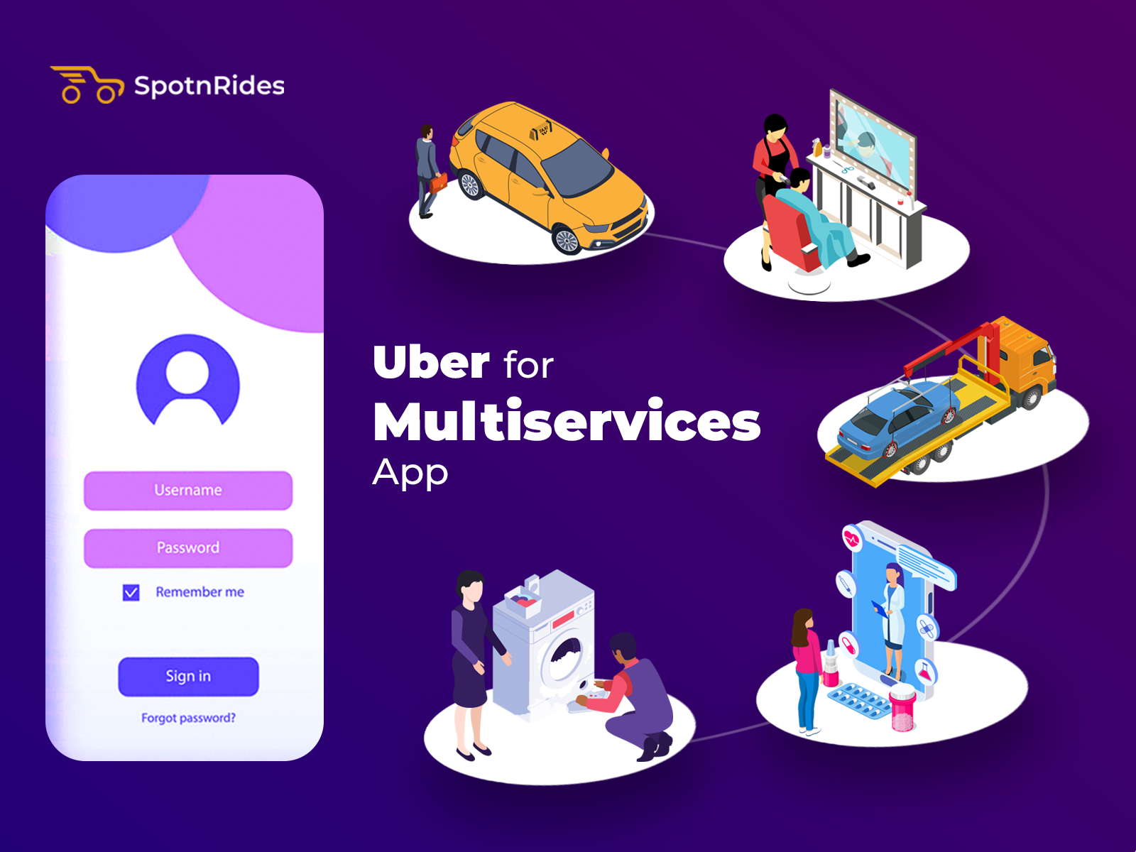 Uber untuk aplikasi tukang paip oleh Spotnrides media 3
