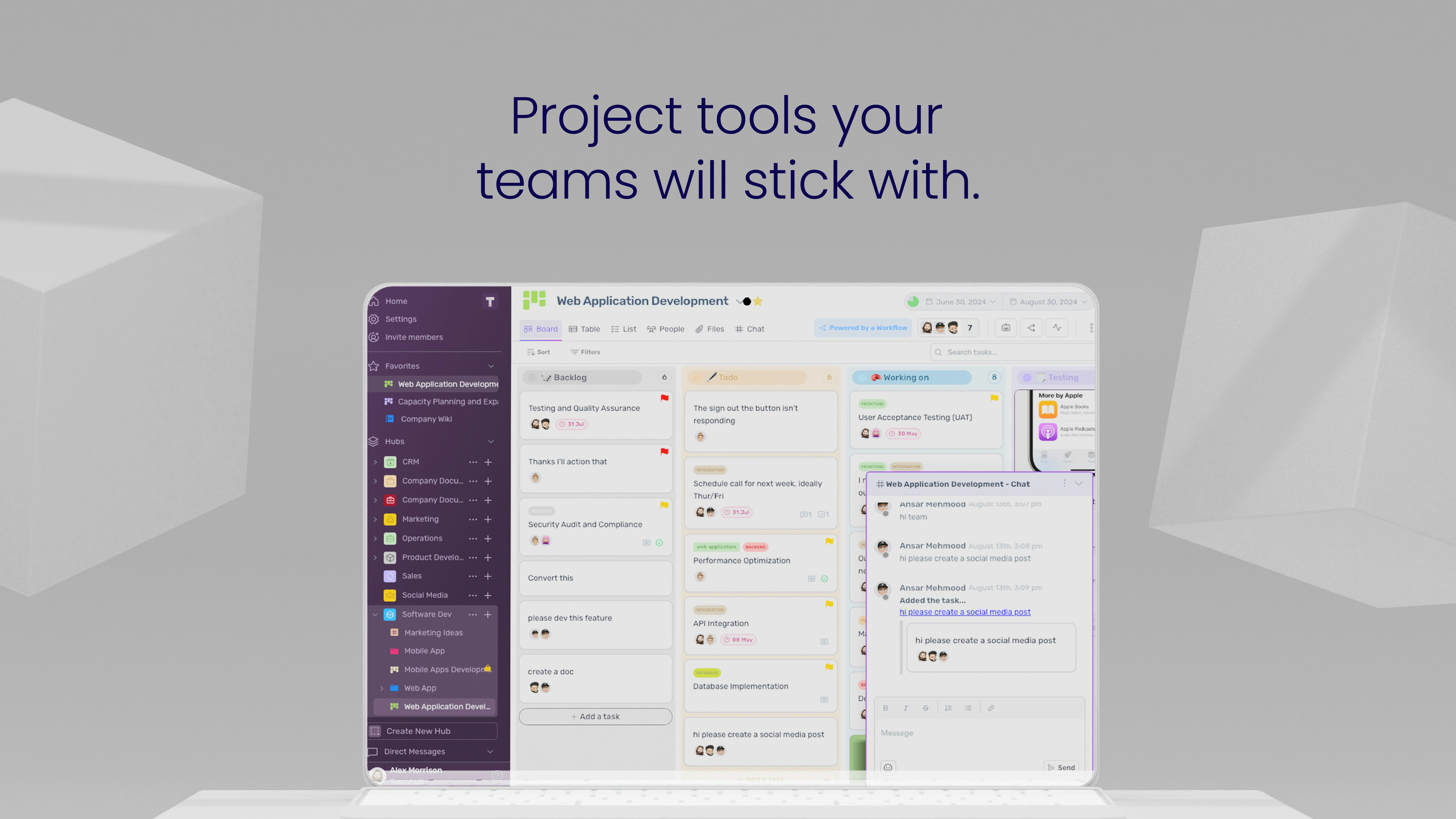 startuptile Teamhub.com-Project tools your team will stick with.