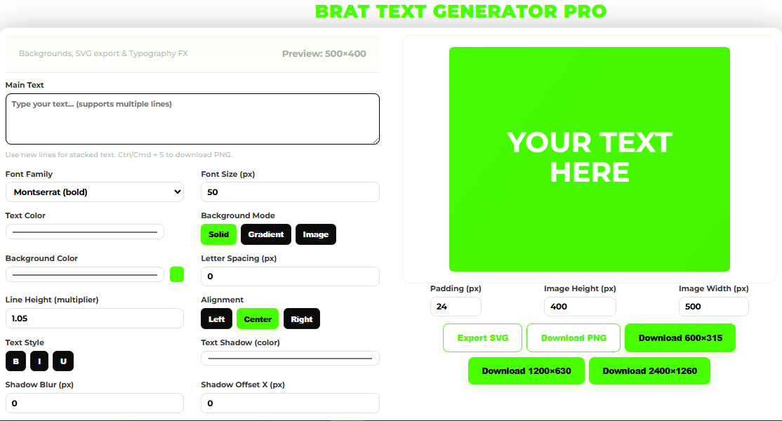 Brat Text Generator gallery image