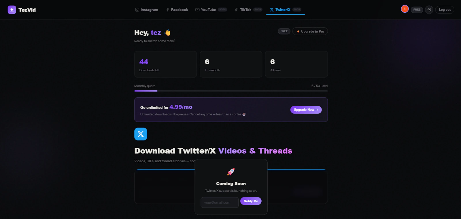 TezVid-Free Insta, FB, YT Video Download screenshot 10