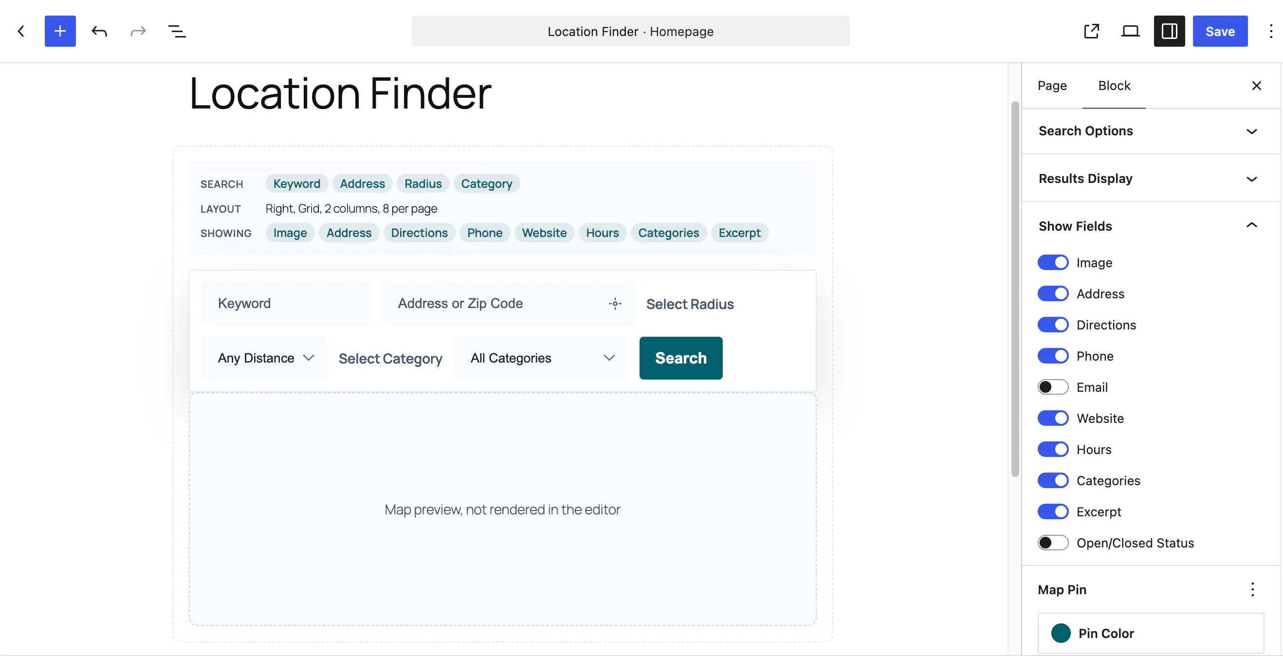 Location Finder for WordPress gallery image