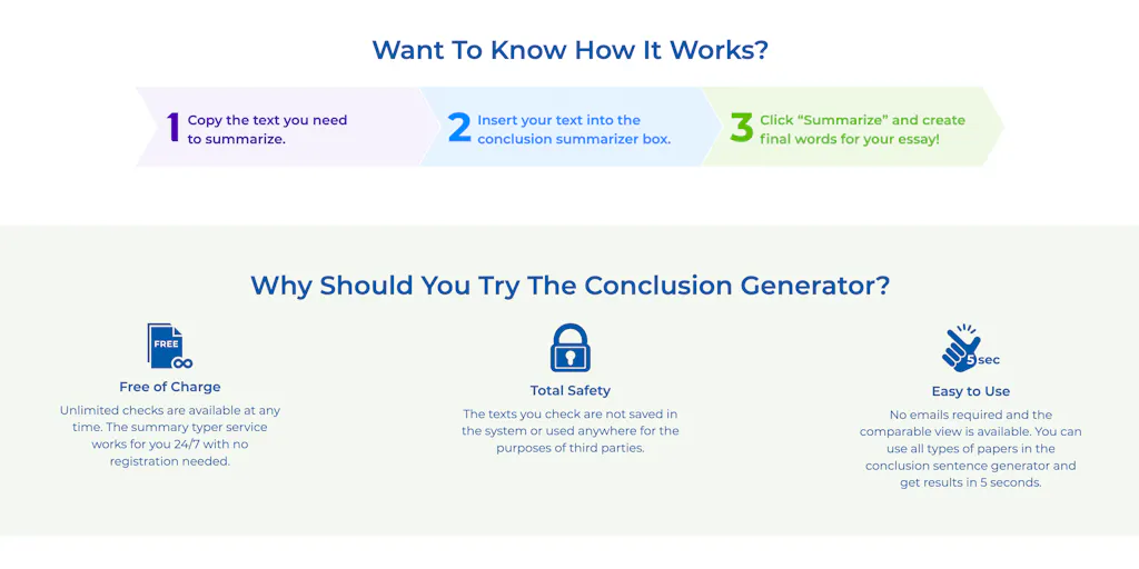Text Conclusion Maker Free Online Conclusion Generator Makers and Employees (2025) | Product Hunt