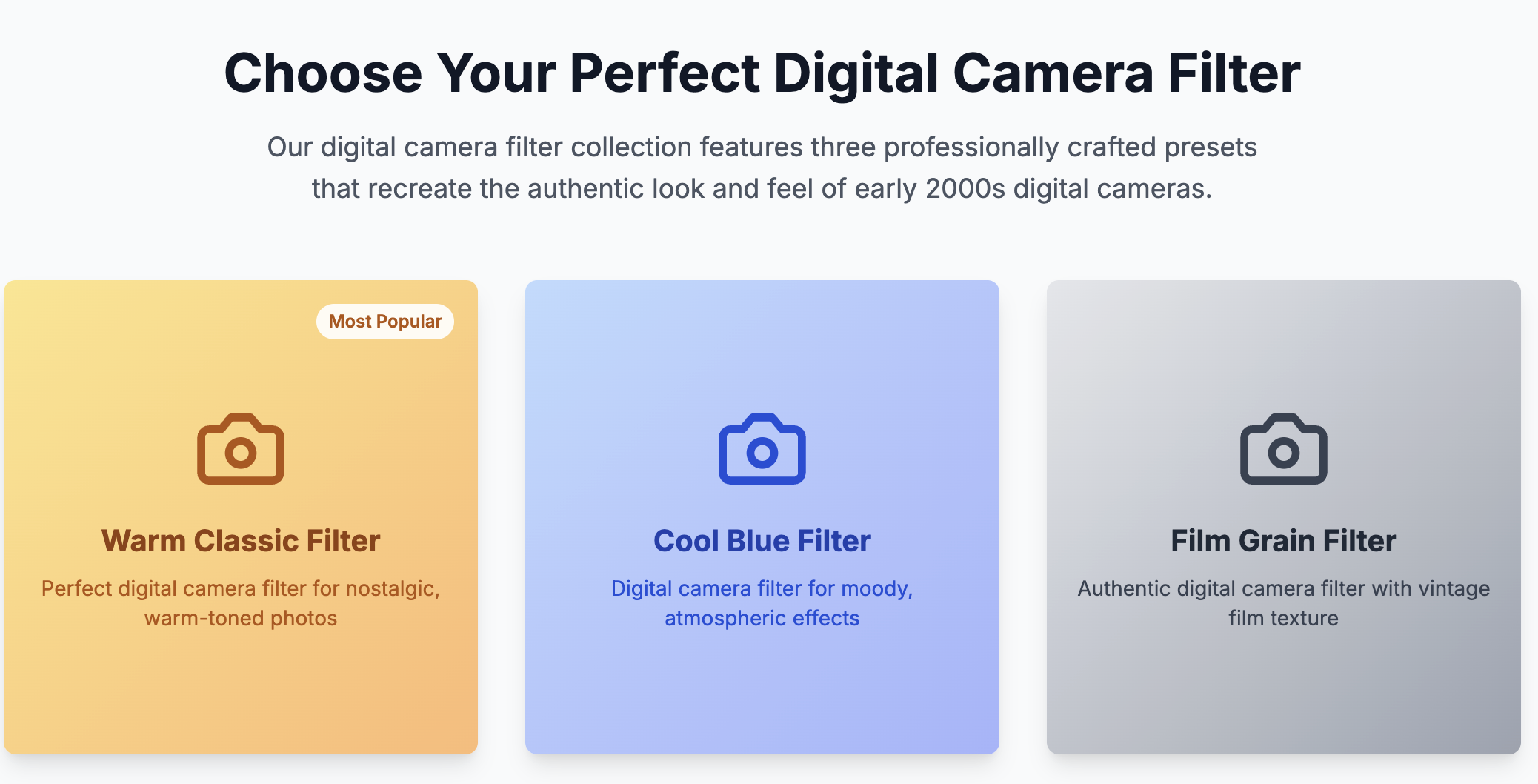 Média Filtre d'appareil photo numérique - Filtre d'appareil photo numérique - outil d'effets photo vintage AI 2