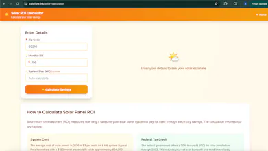 CalcFlow - Solar ROI Calculator gallery image