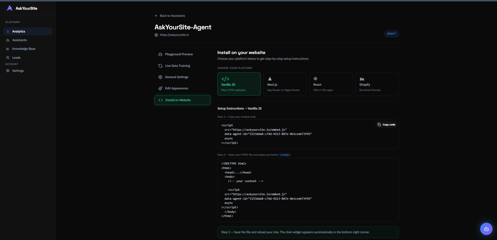 AskYourSite gallery image