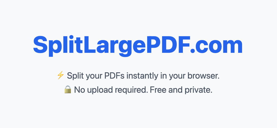 SplitLargePDF.com - Разделите свой многостраничный PDF для вложений электронной почты медиа 1