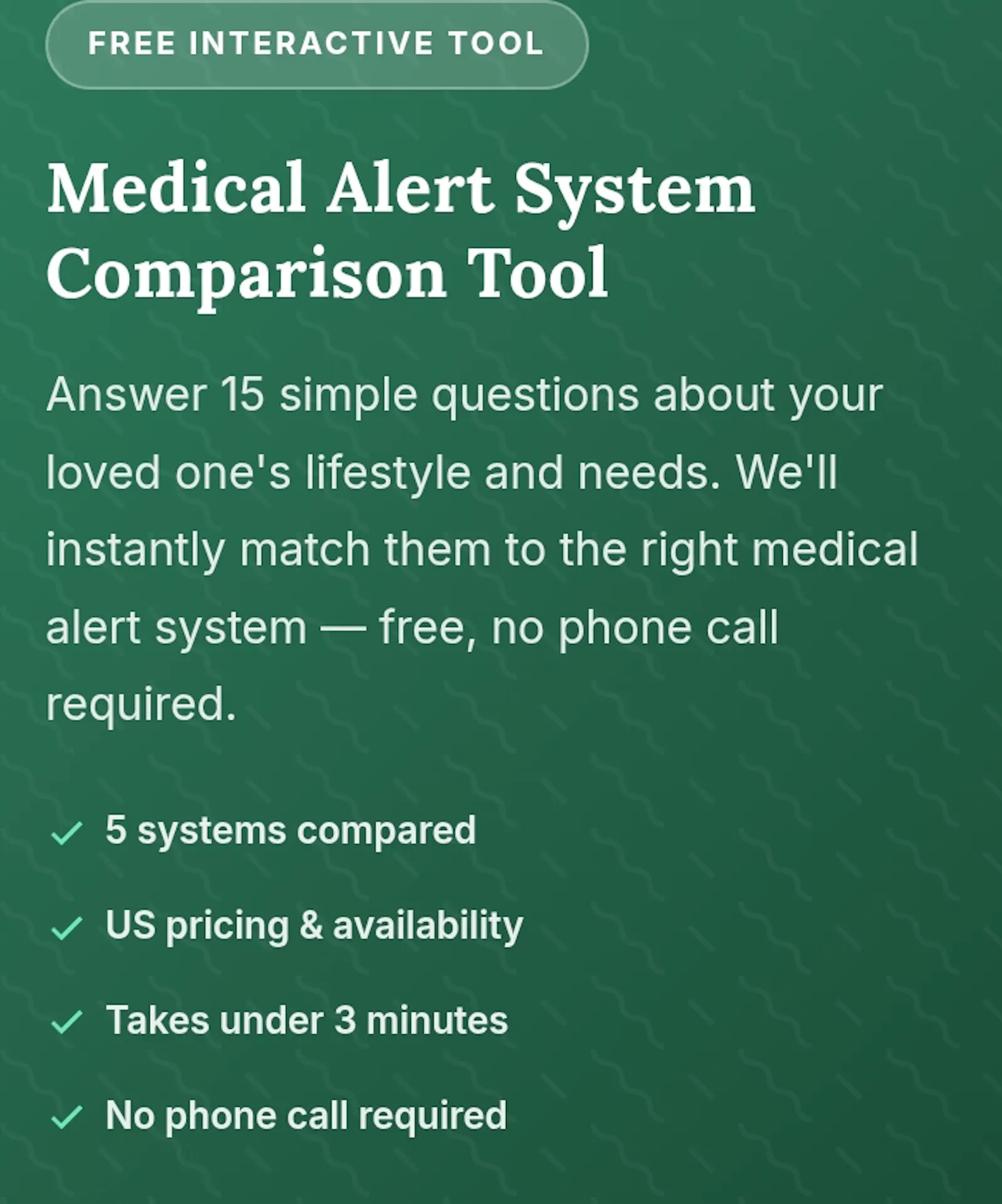 Medical Alert System Comparison Tool screenshot 5