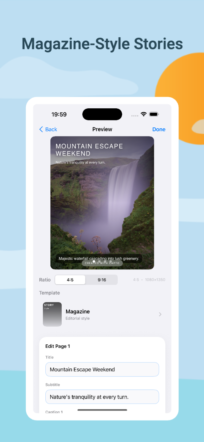 Capto: AI photo stories for IG - Screenshot 4 preview