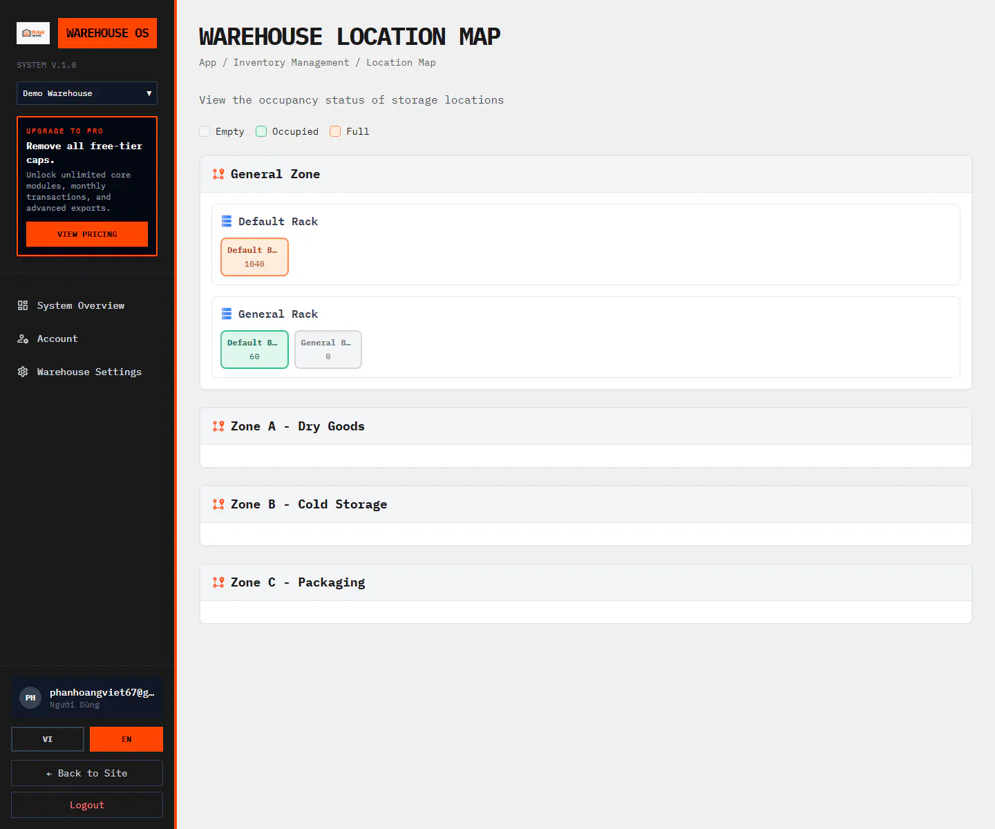 Warehouse OS gallery image