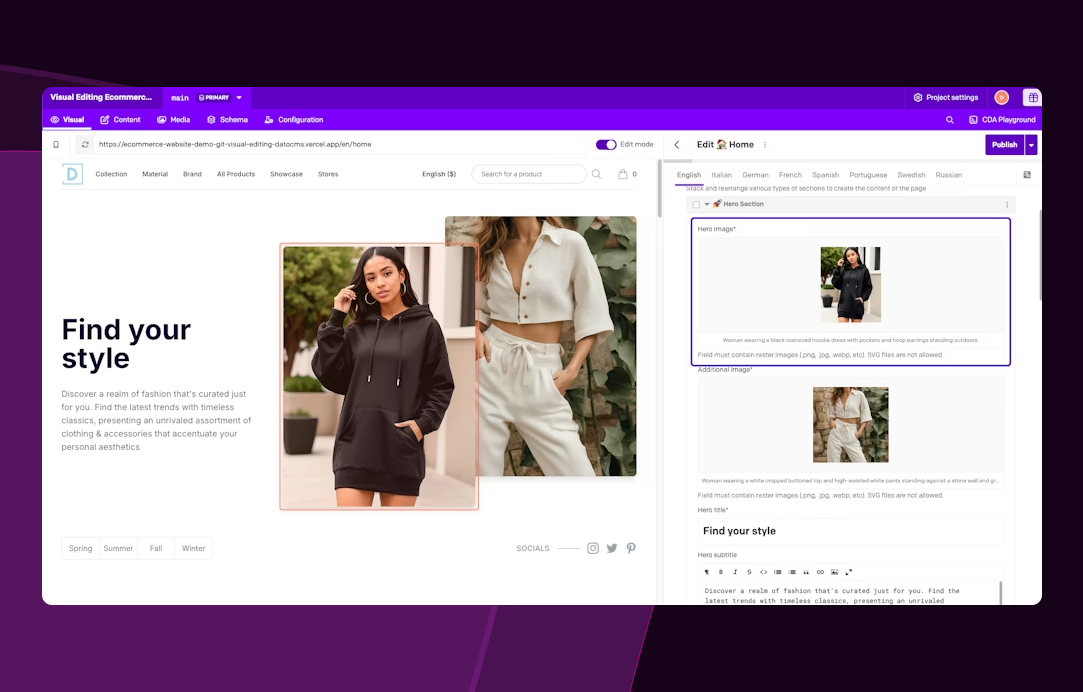 Visual Editing by DatoCMS - Screenshot 5 showing product features and functionality