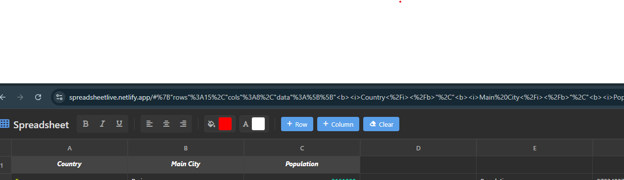 Spreadsheet gallery image