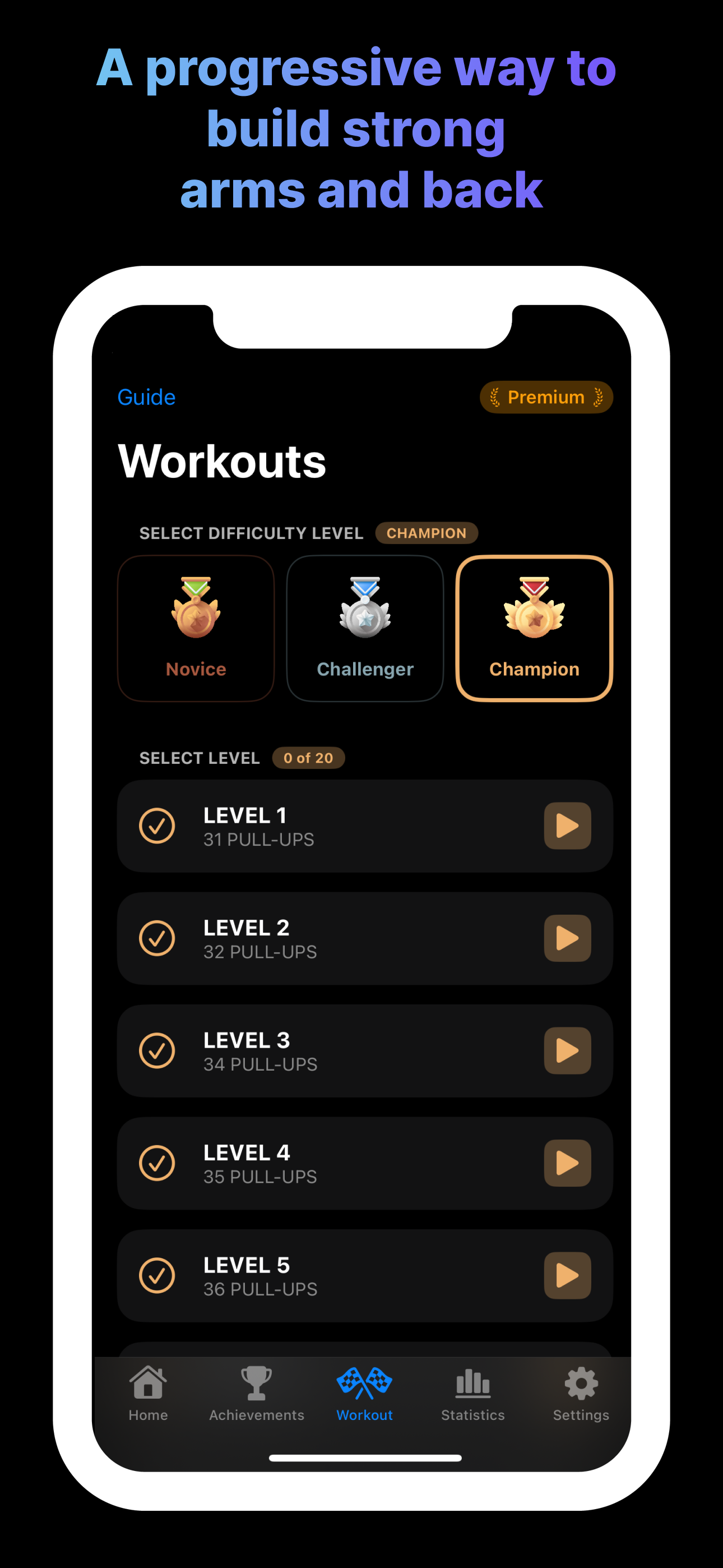 Pullups 20 - 20 Pull-Ups Challenge iOS uygulaması medya 3