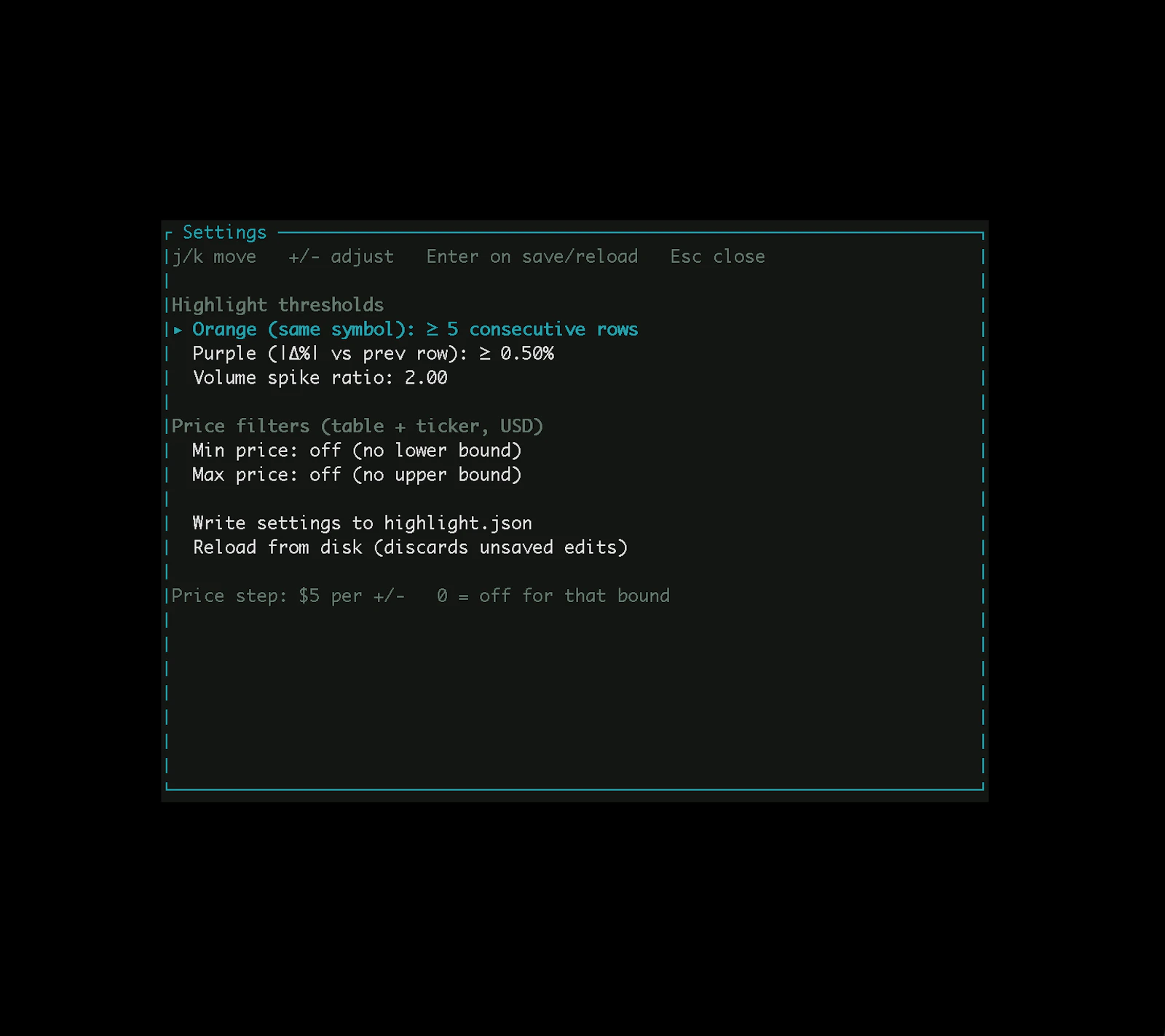 HighlowTicker screenshot 3