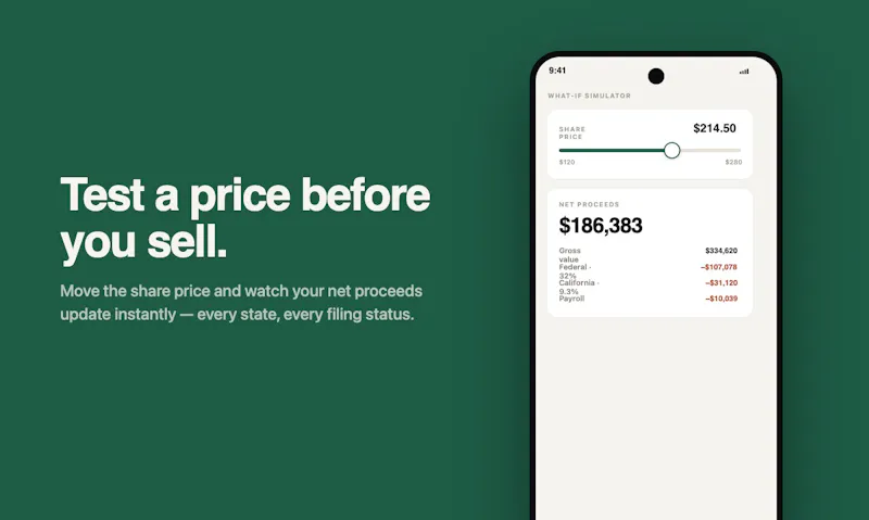 Cliff: RSU Tax Planner screenshot 4