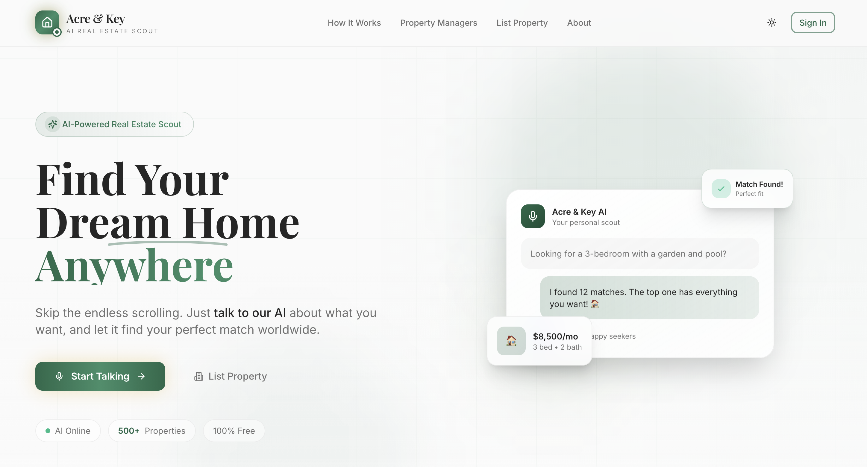 Acre & Key - Screenshot 2 showing product features and functionality