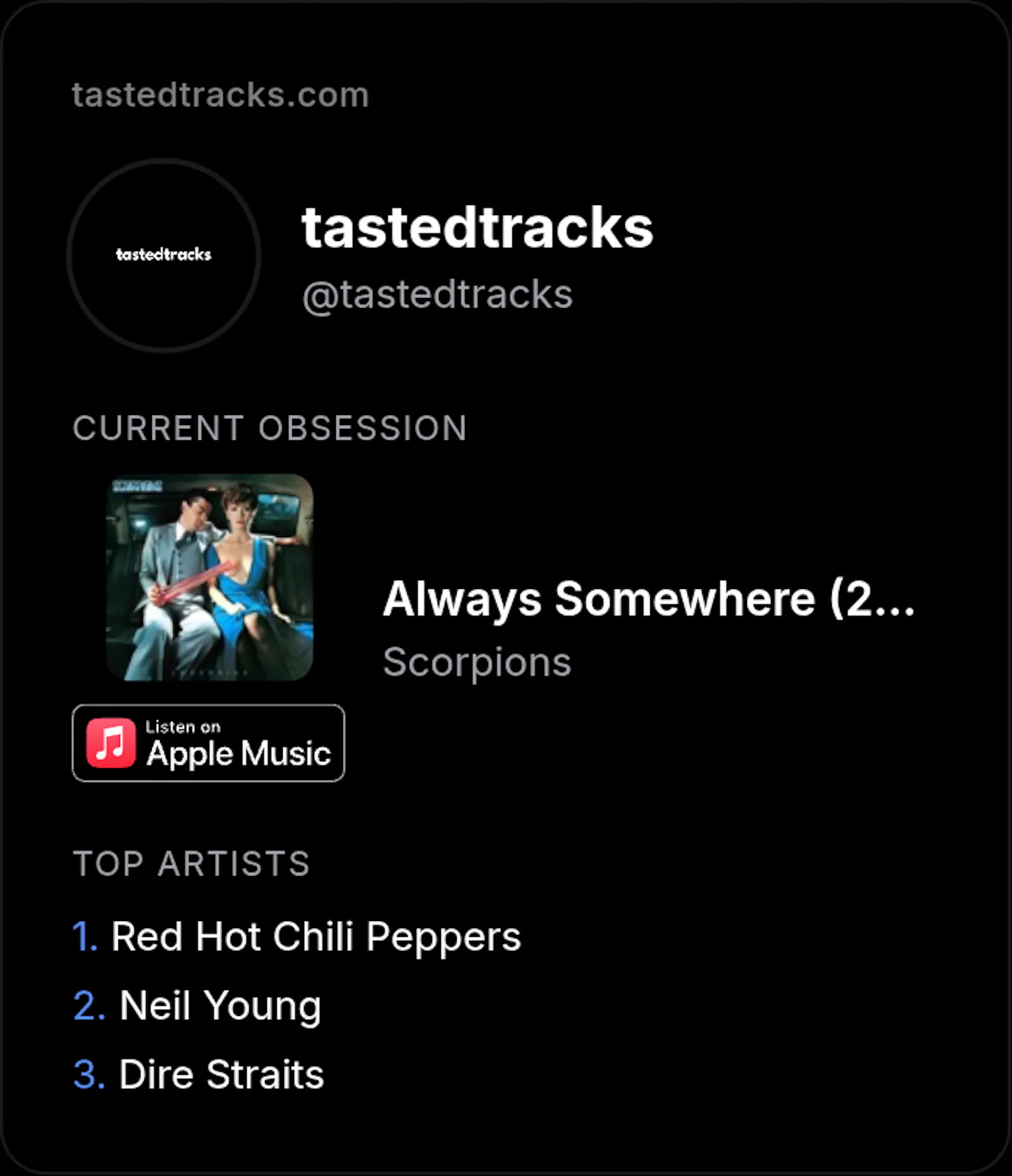 tastedtracks — share your music taste screenshot 5