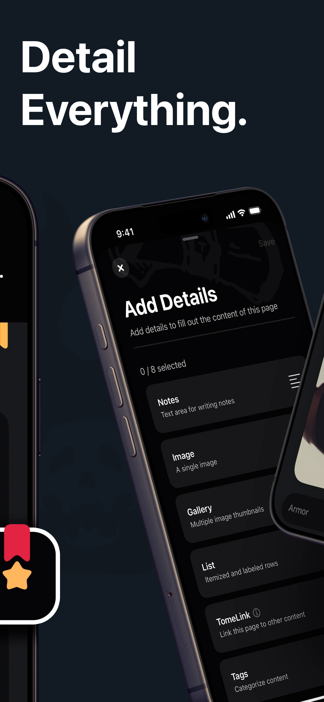 TomeWorlds - Screenshot 3 showing product features and functionality