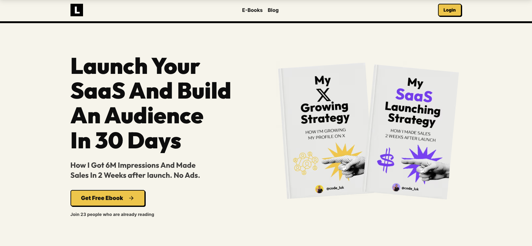 Free E-Book How To Grow On X - Screenshot 2 showing product features and functionality