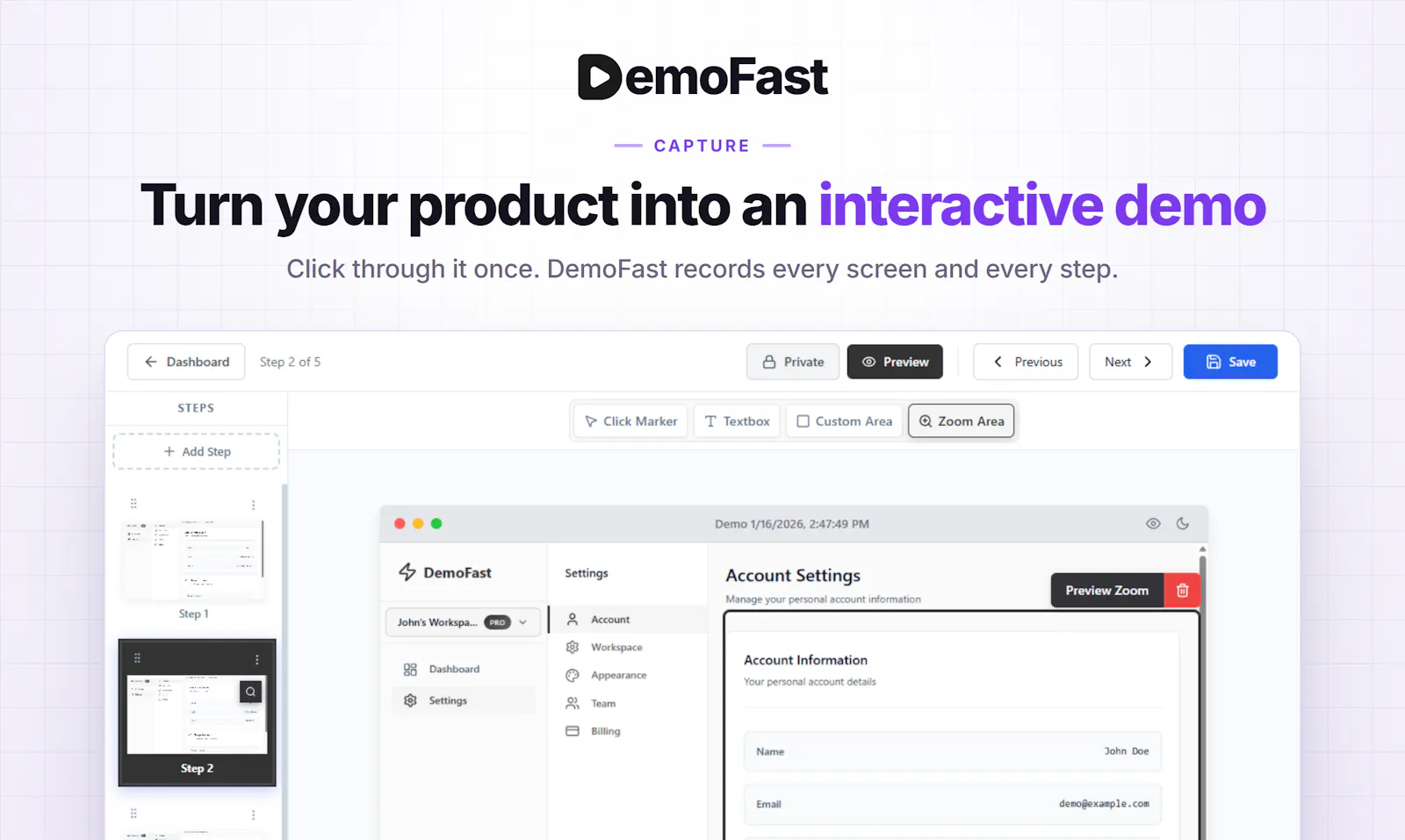 DemoFast screenshot 2