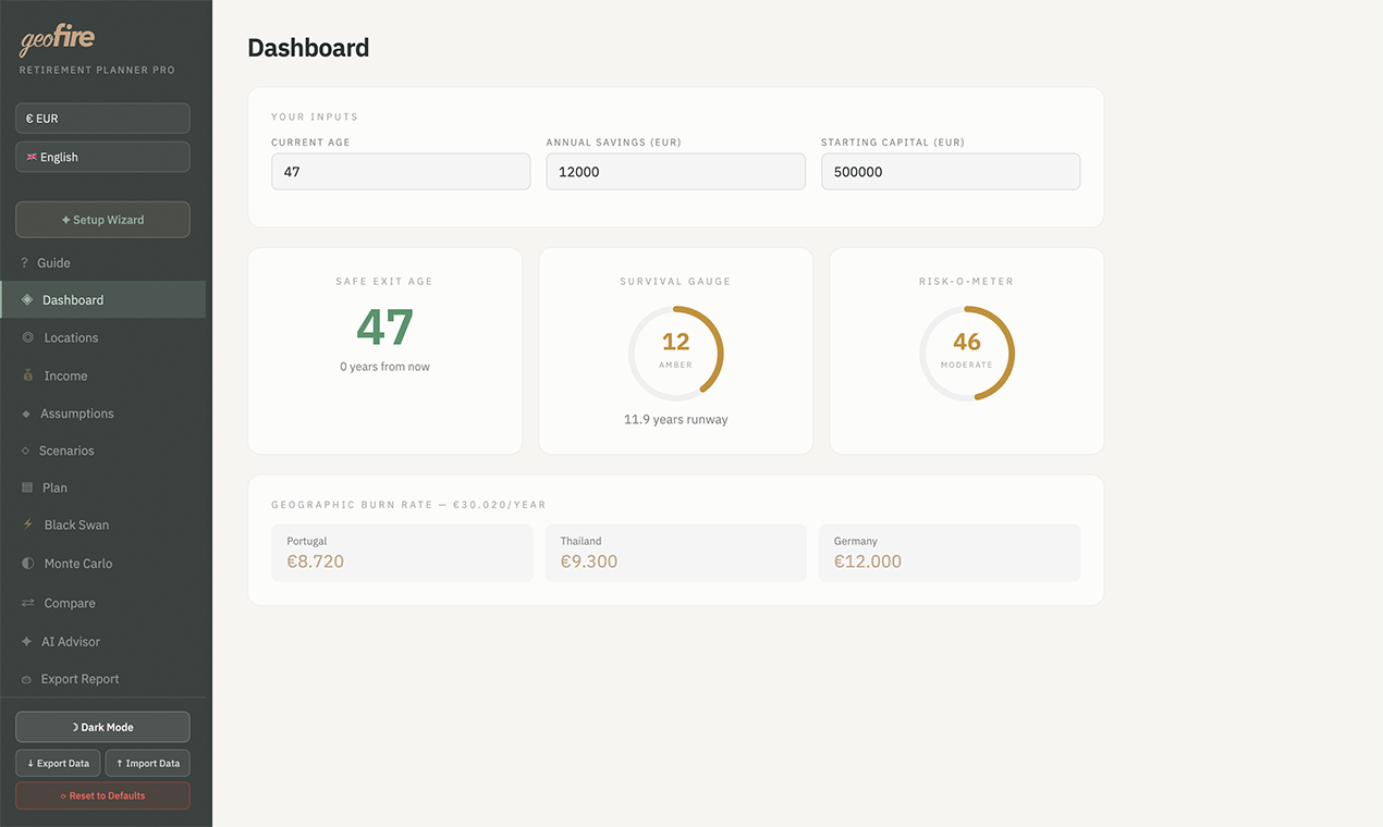 geoFIRE - Main product screenshot demonstrating key features and user interface