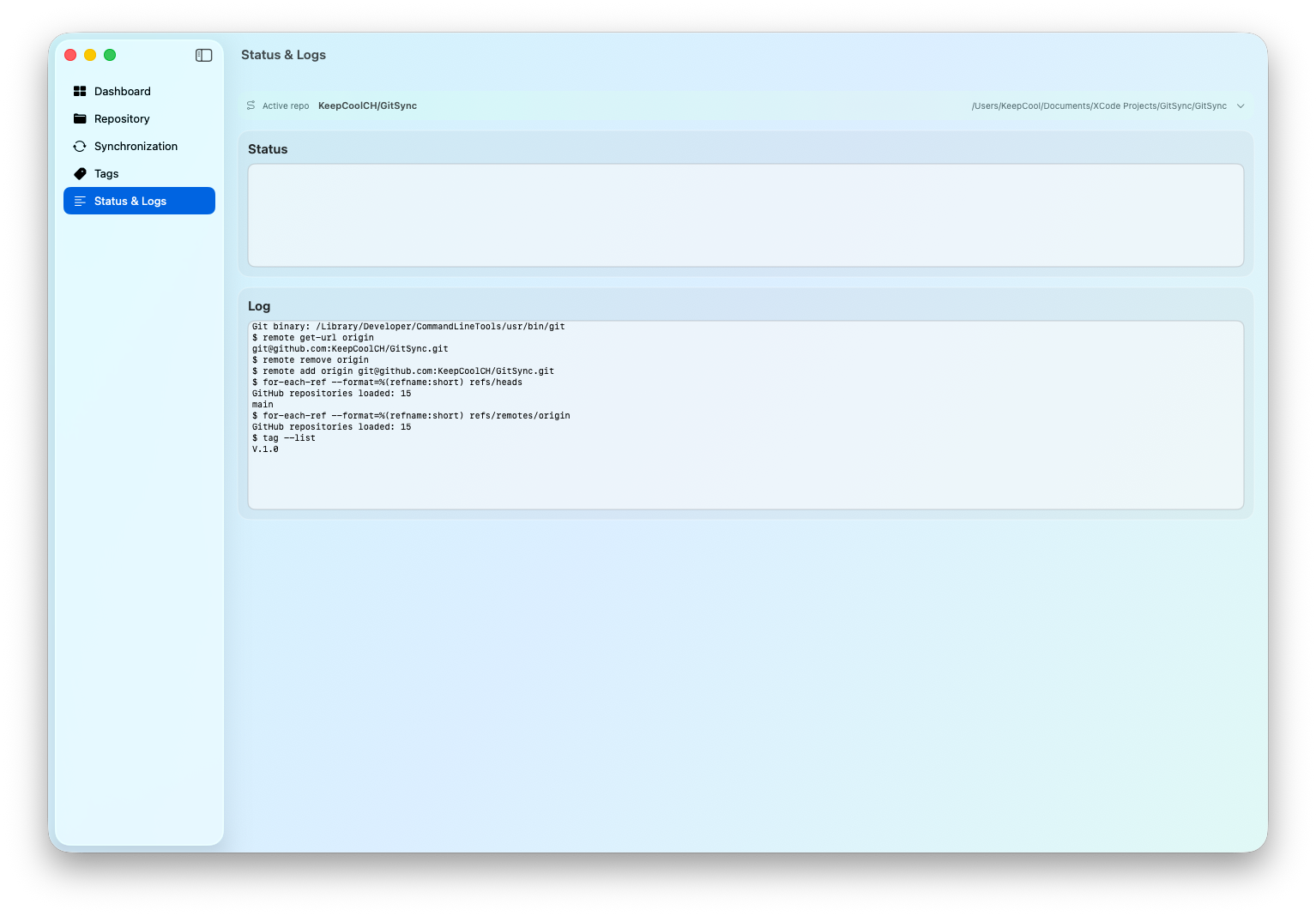 GitSync for macOS gallery image